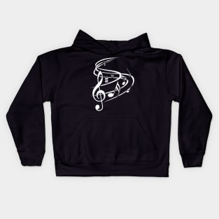 Music notes design Kids Hoodie